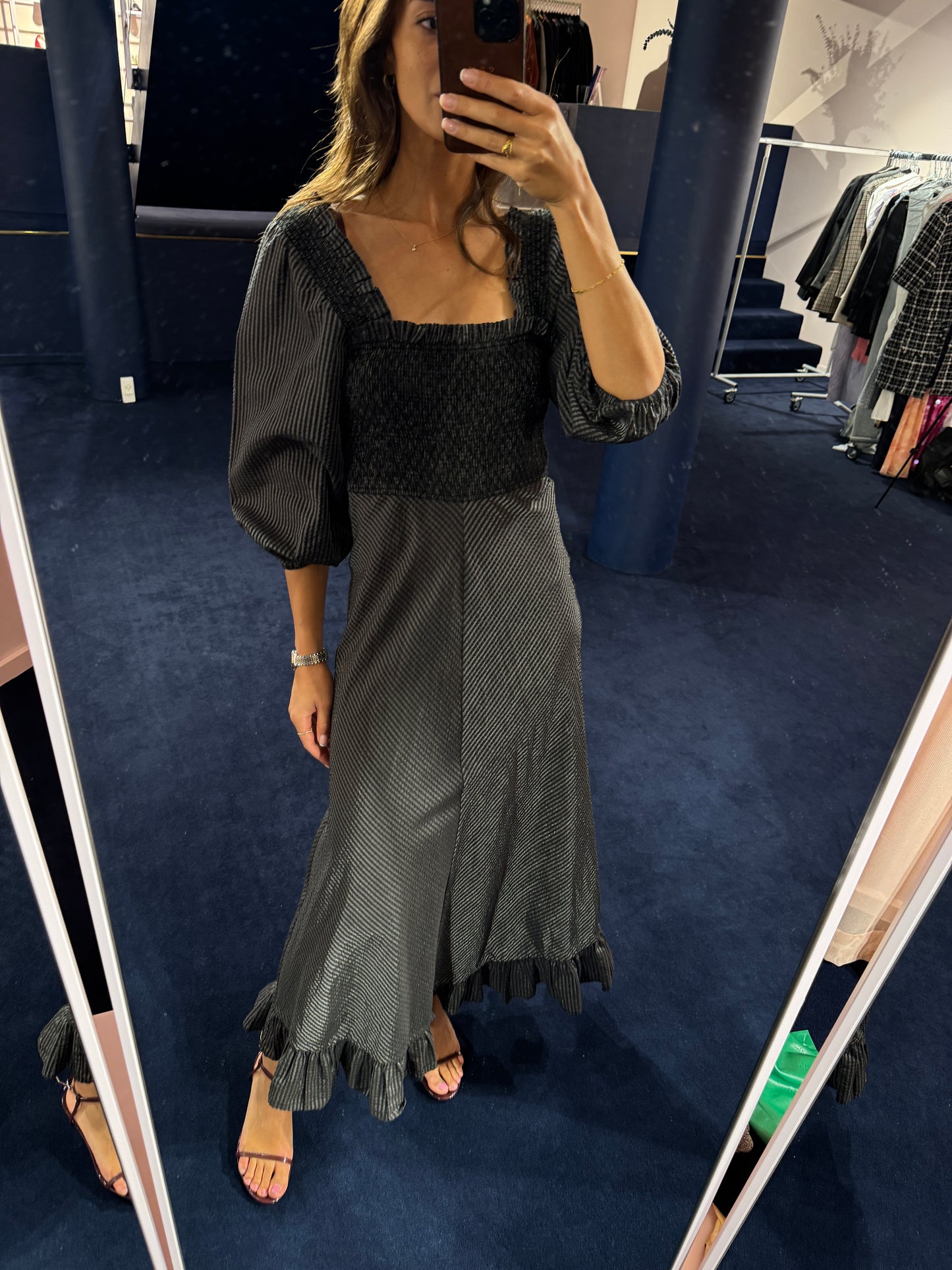 Ganni Seersucker dress