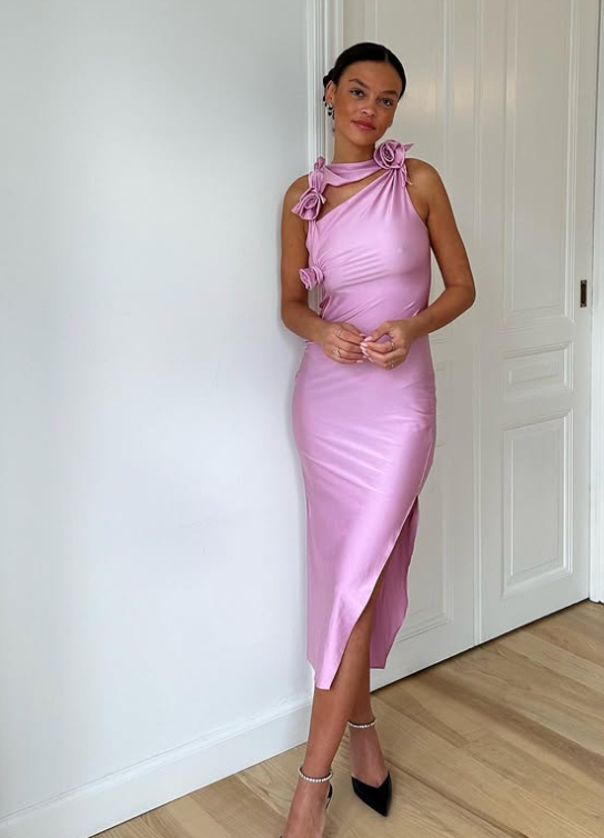 48. Coperni - Pink flower gown