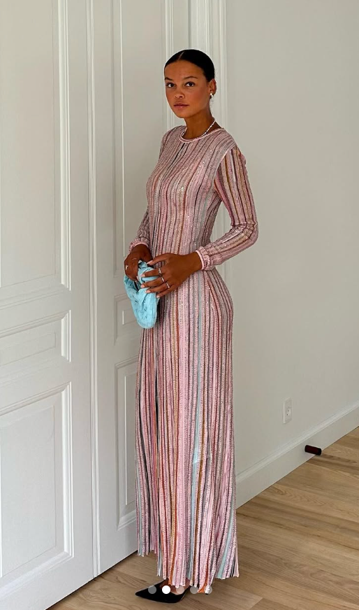 168. Missoni - langærmet glitter dress