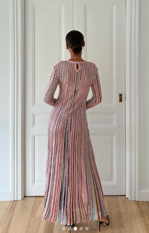 168. Missoni - langærmet glitter dress
