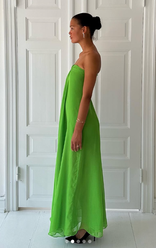 177. Cult Gaia - Strapless Green Godess Gown