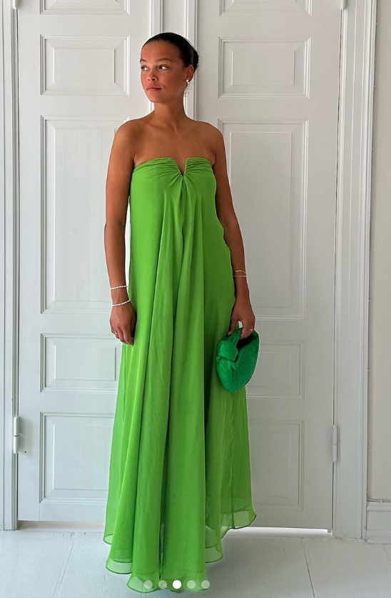 177. Cult Gaia - Strapless Green Godess Gown