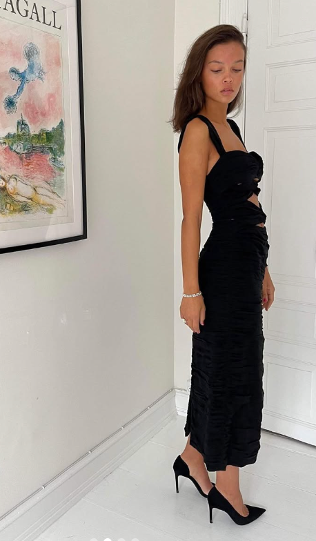 205. Magda Butrym - Cut out dress Black