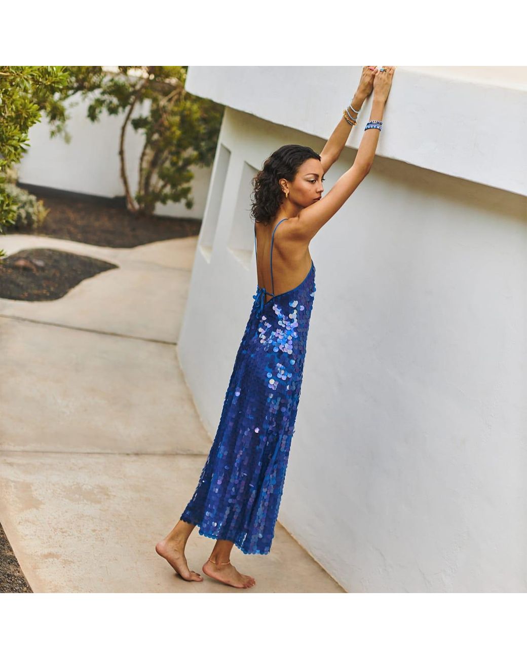73. Saks Potts Polly dress (40) – Blue