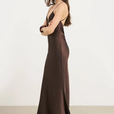 BOA - SATIN SLINKY COWL BACK GOWN