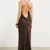 BOA - SATIN SLINKY COWL BACK GOWN