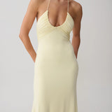 Carmelo Flower Ruch Cutout Maxikjole