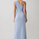 Meshki - Ryn Twisted One Shoulder Maxi Dress - Sky Blue