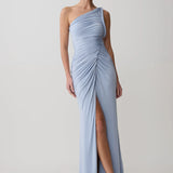 Meshki - Ryn Twisted One Shoulder Maxi Dress - Sky Blue