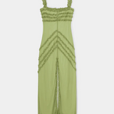 Laagam - ARABELLA GREEN RUFFLED DRESS