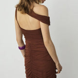 LAAGAM - ARLES BROWN MIDI DRESS (S & L)