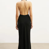 BOA - CHIFFON PLUNGING COWL NECK MAXI DRESS