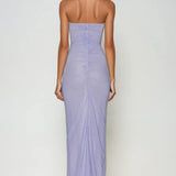 Carmelo Flower Ruch Cutout Maxi Dress