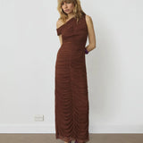 LAAGAM - ARLES BROWN MIDI DRESS (S & L)