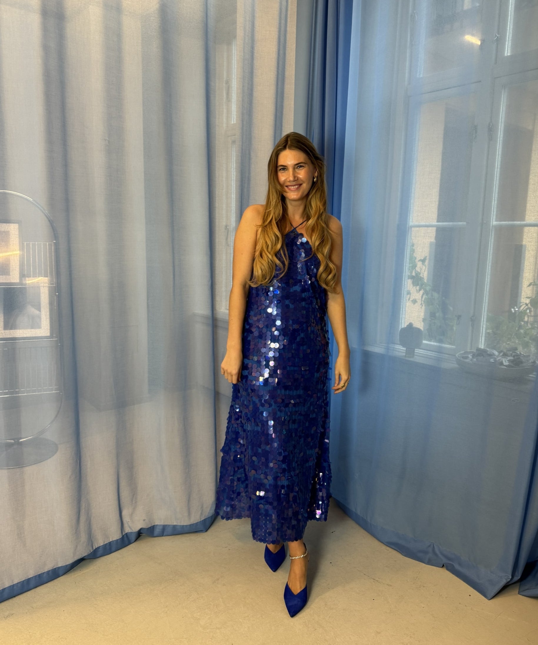 Saks Potts Polly dress (40) – Blue