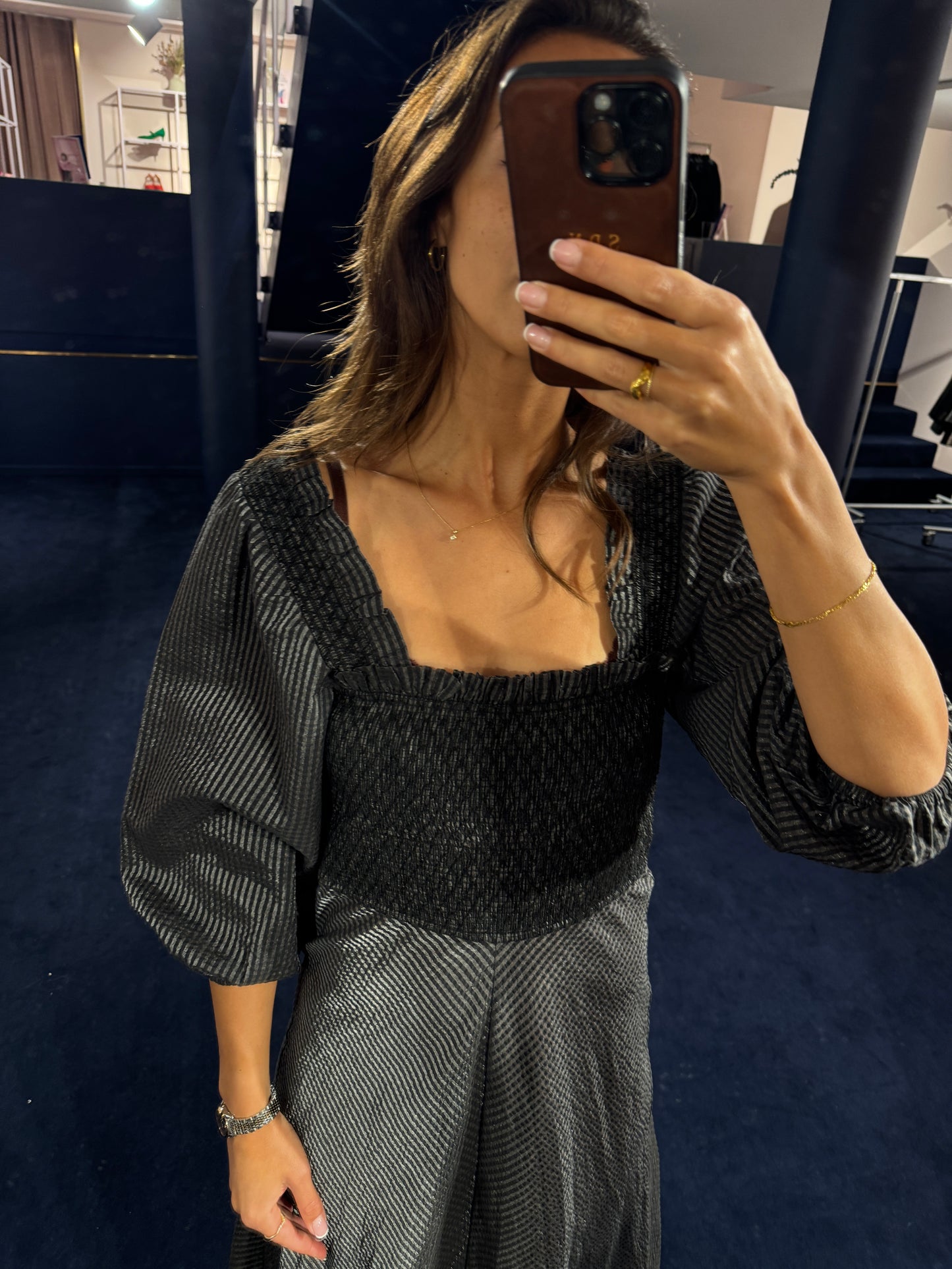 Ganni Seersucker dress