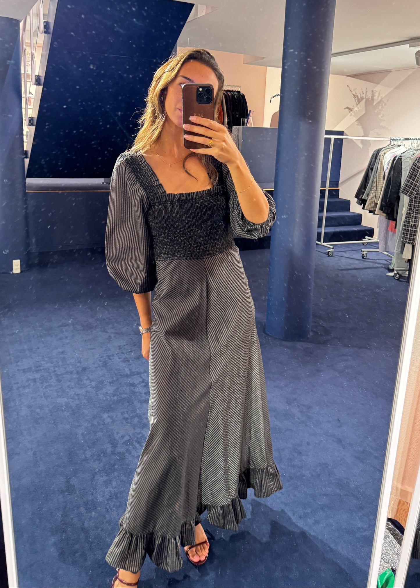 Ganni Seersucker dress