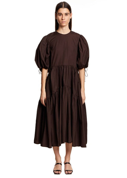 178. Cecilie Bahnsen - Brun maxi kjole