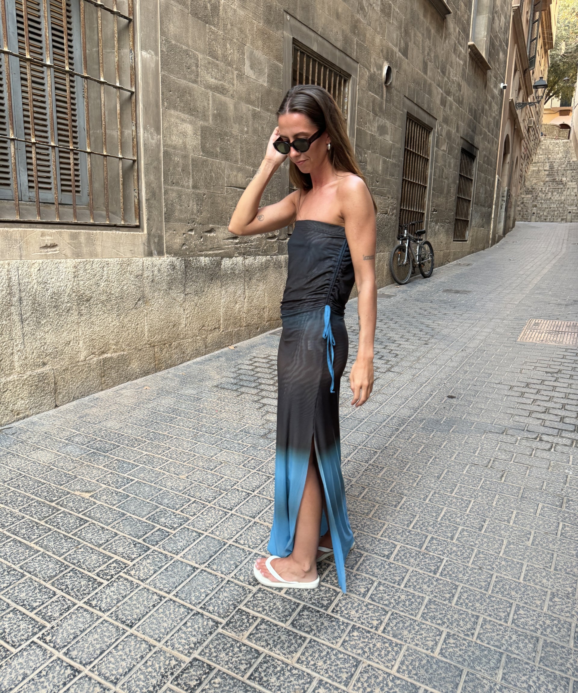 Kerne.Milk dress – mesh
