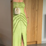 Laagam - ARABELLA GREEN RUFFLED DRESS