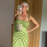 Laagam - ARABELLA GREEN RUFFLED DRESS