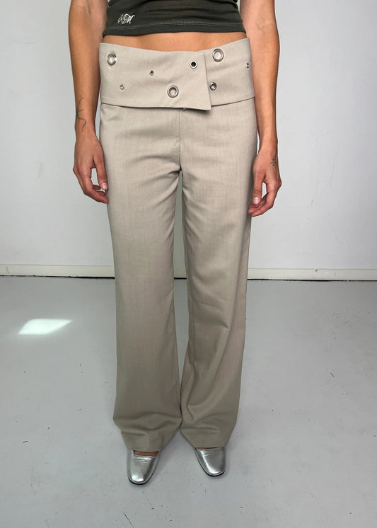 197. Kernemilk - Ella Pants Sand W. Eyelets