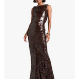 Meshki - brown glitter dress