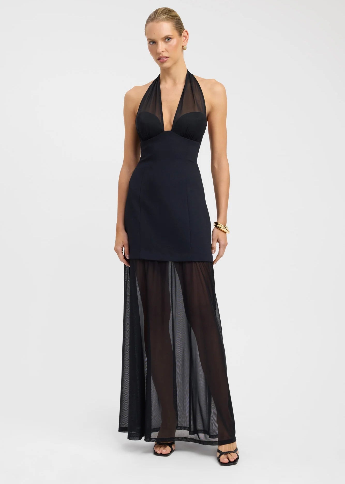 194. KOOKAI - OYSTER MESH MAXI DRESS