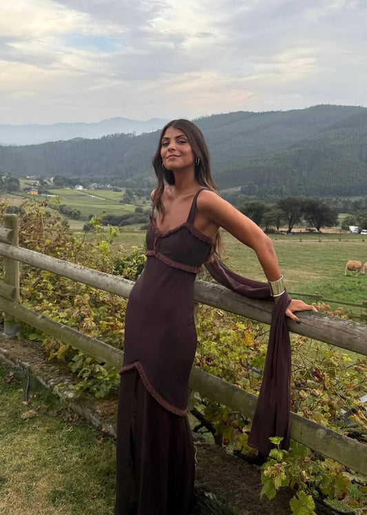 170. Lady Pipa - Loren Dress Brown