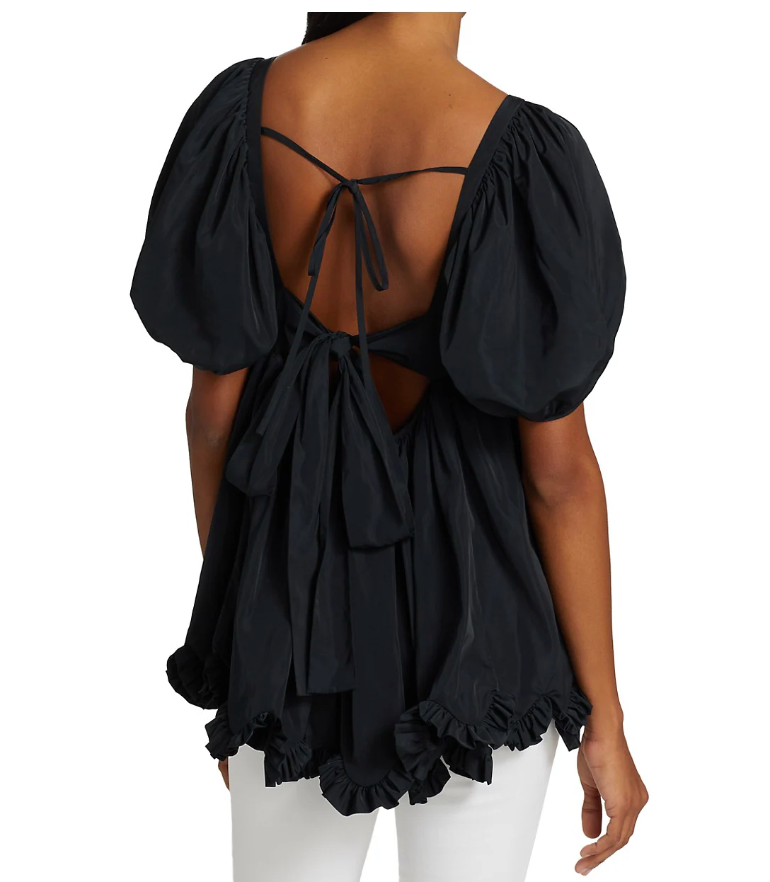 Cecilie Bahnsen – Vega gathered taffeta top (36)