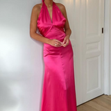 Reformation - Veria silk dress pink