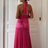 Reformation - Veria silk dress pink