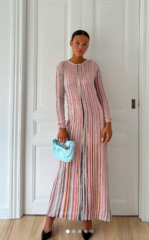 168. Missoni - langærmet glitter dress