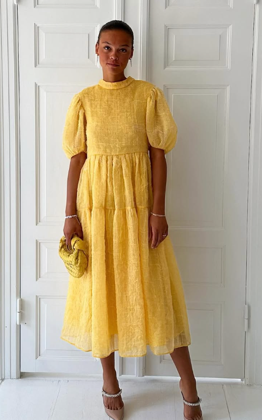 175. Cecilie Bahnsen - Gul Kelly dress