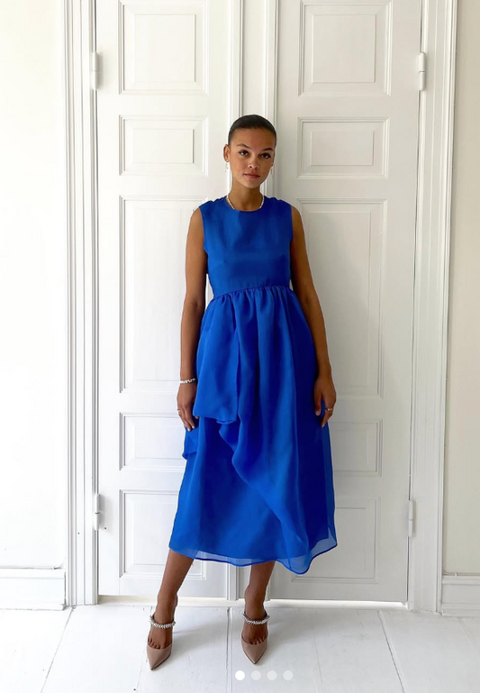 179. Cecilie Bahnsen - Kongeblå fang dress