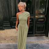 Meshki - Ayeshya Slinky Asymmetric Maxi Dress