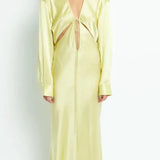 Carmelo Flower Ruch Cutout Maxikjole
