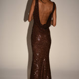 Meshki - brown glitter dress