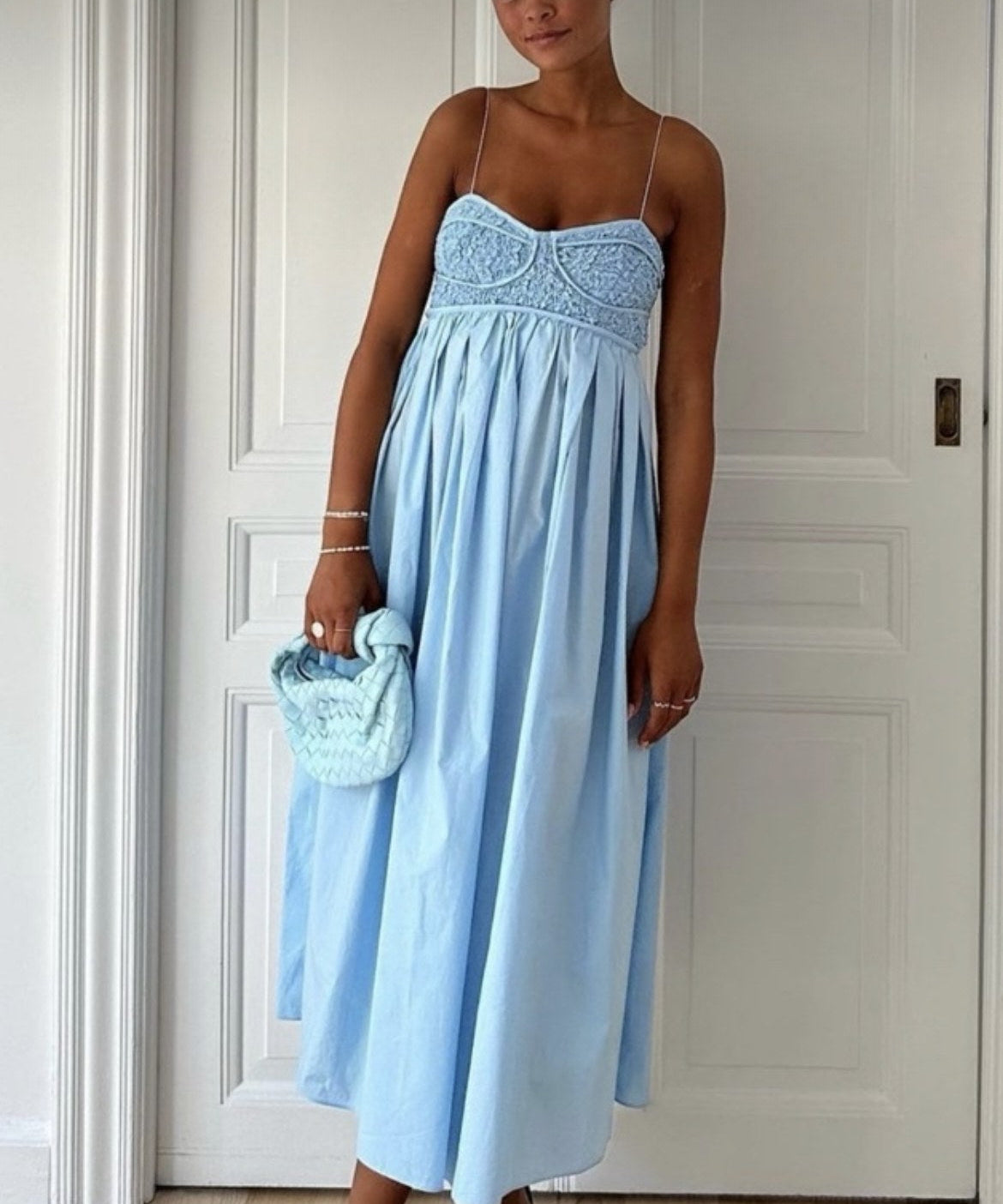 Cecilie Bahnsen - Heather light blue dress – Marry Me Millo