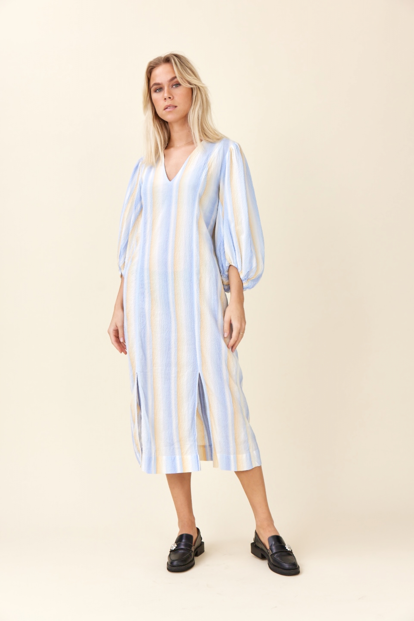 GANNI – Seersucker Stripe Dress (38) – House share
